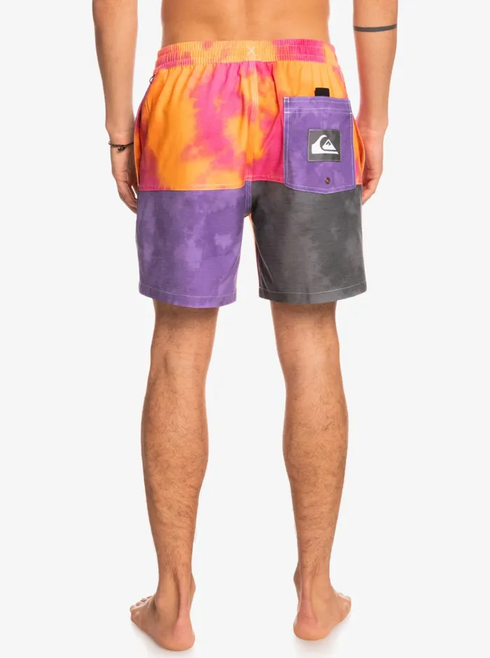 Men Quiksilver Boardshorts Acid Wash 17034 Volleys Shocking Pink