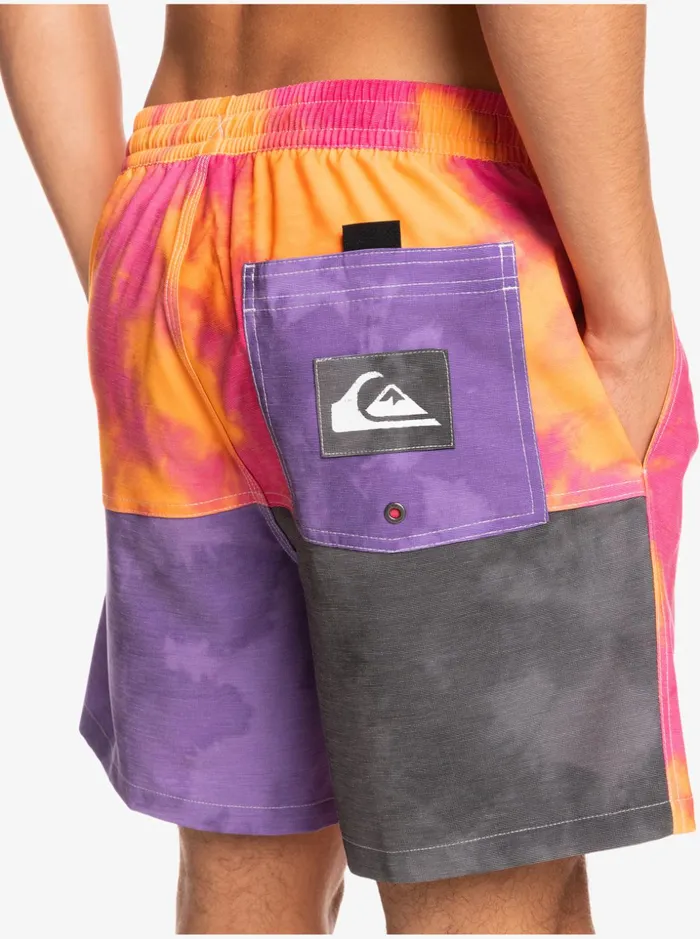 Men Quiksilver Boardshorts Acid Wash 17034 Volleys Shocking Pink