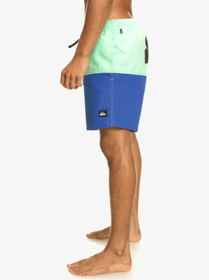 Men Quiksilver Boardshorts Butt Logo 17034 Volleys Snorkel Blue Men Quiksilver Boardshorts Butt Logo 17034 Volleys Snorkel Blue