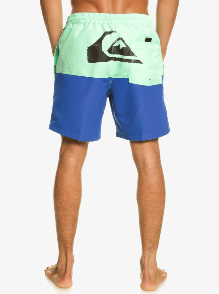 Men Quiksilver Boardshorts Butt Logo 17034 Volleys Snorkel Blue Men Quiksilver Boardshorts Butt Logo 17034 Volleys Snorkel Blue