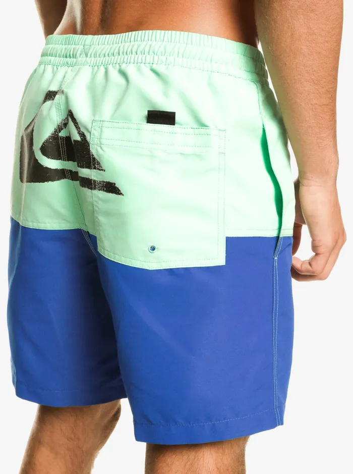 Men Quiksilver Boardshorts Butt Logo 17034 Volleys Snorkel Blue Men Quiksilver Boardshorts Butt Logo 17034 Volleys Snorkel Blue
