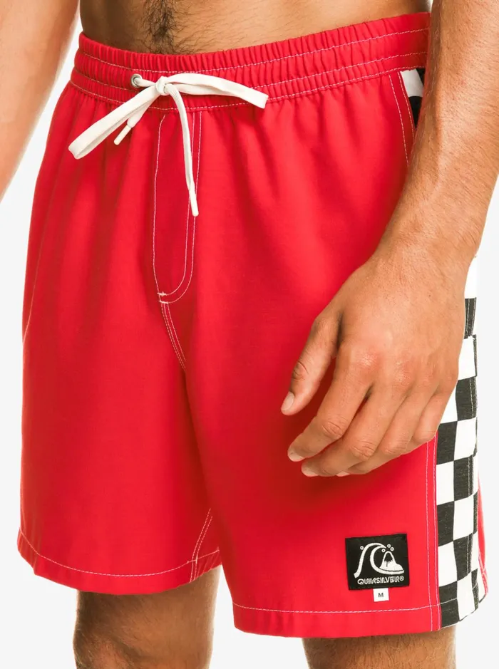 Men Quiksilver Boardshorts Original Arch 17034 Volleys High Risk Red Men Quiksilver Boardshorts Original Arch 17034 Volleys High Risk Red