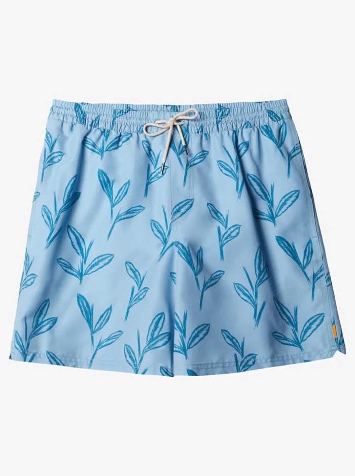 Men Quiksilver Boardshorts Waterman Ginger Stalks Volleys Dusk Blue Vly Ginger Stalks