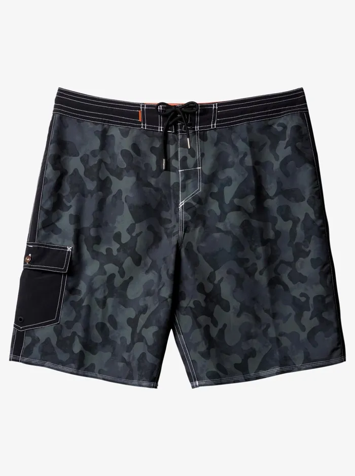 Men Quiksilver Boardshorts Waterman Throwback Camo 19034 Boardshorts Black Throwback Fade