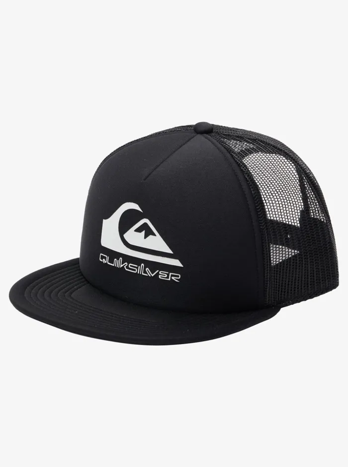 Men Quiksilver Hats Foamslayer Trucker Cap Black Men Quiksilver Hats Foamslayer Trucker Cap Black