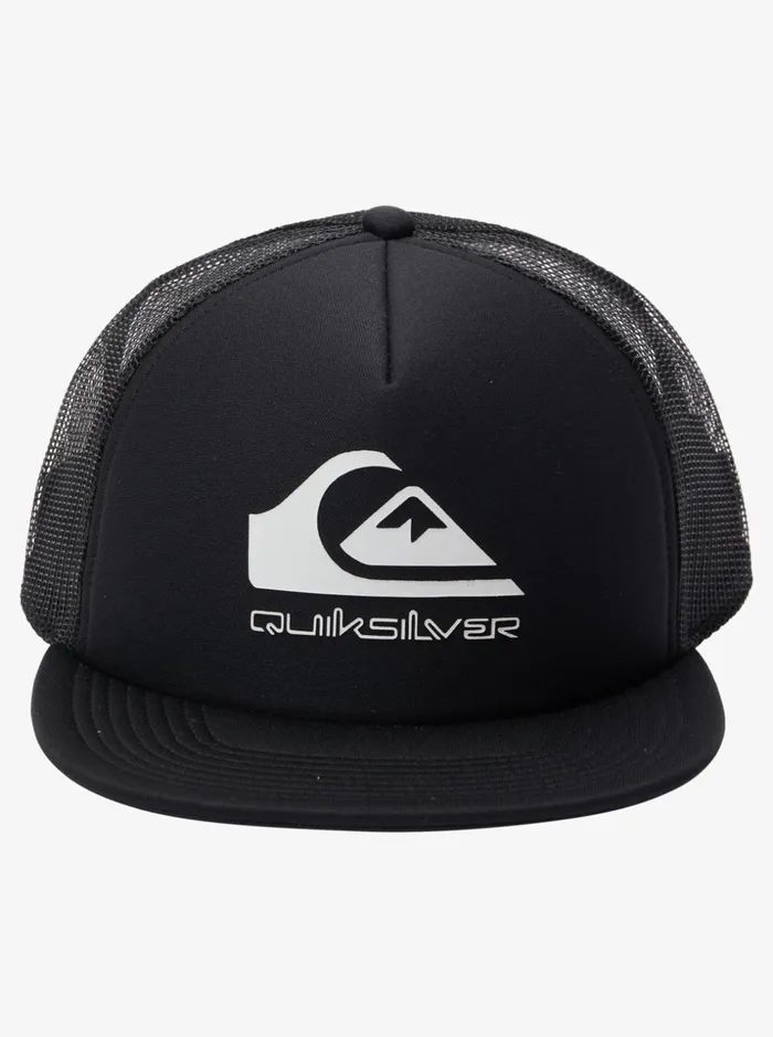 Men Quiksilver Hats Foamslayer Trucker Cap Black Men Quiksilver Hats Foamslayer Trucker Cap Black