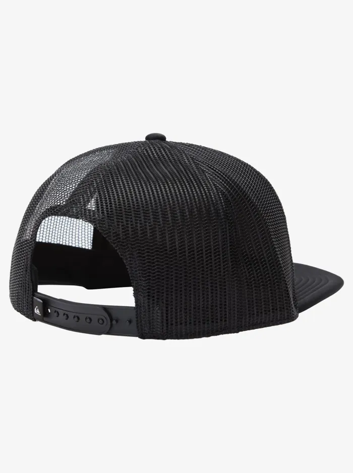 Men Quiksilver Hats Foamslayer Trucker Cap Black Men Quiksilver Hats Foamslayer Trucker Cap Black