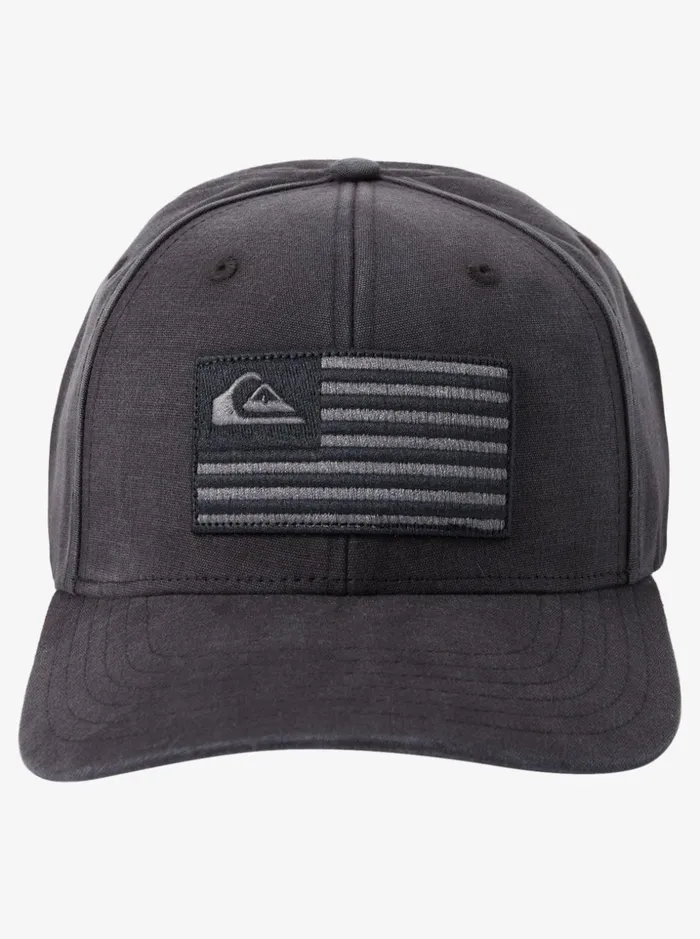 Men Quiksilver Hats Grounded America Snapback Hat Black Men Quiksilver Hats Grounded America Snapback Hat Black