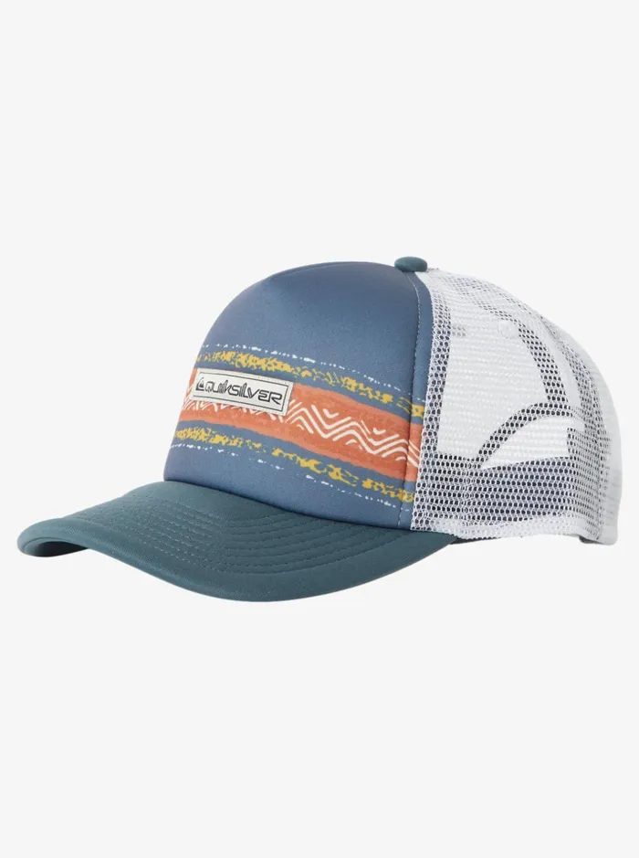 Men Quiksilver Hats Vulture Coop Trucker Hat Dark Slate