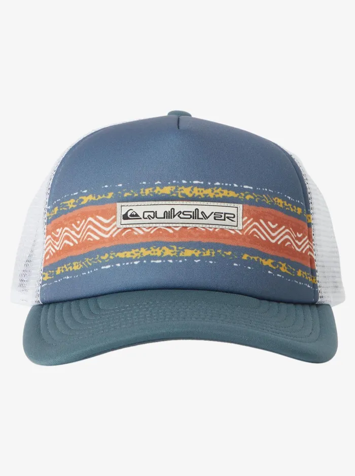 Men Quiksilver Hats Vulture Coop Trucker Hat Dark Slate Men Quiksilver Hats Vulture Coop Trucker Hat Dark Slate