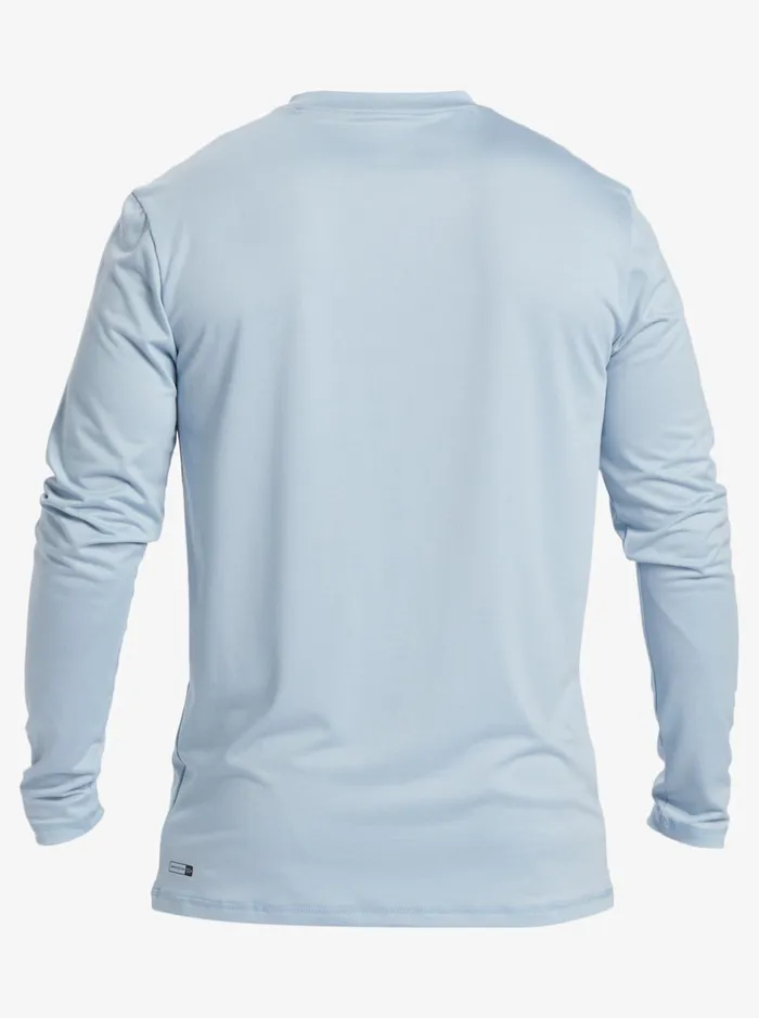 Men Quiksilver Rashguards Omni Session Long Sleeve Upf 50 Surf TShirt Celestial Blue