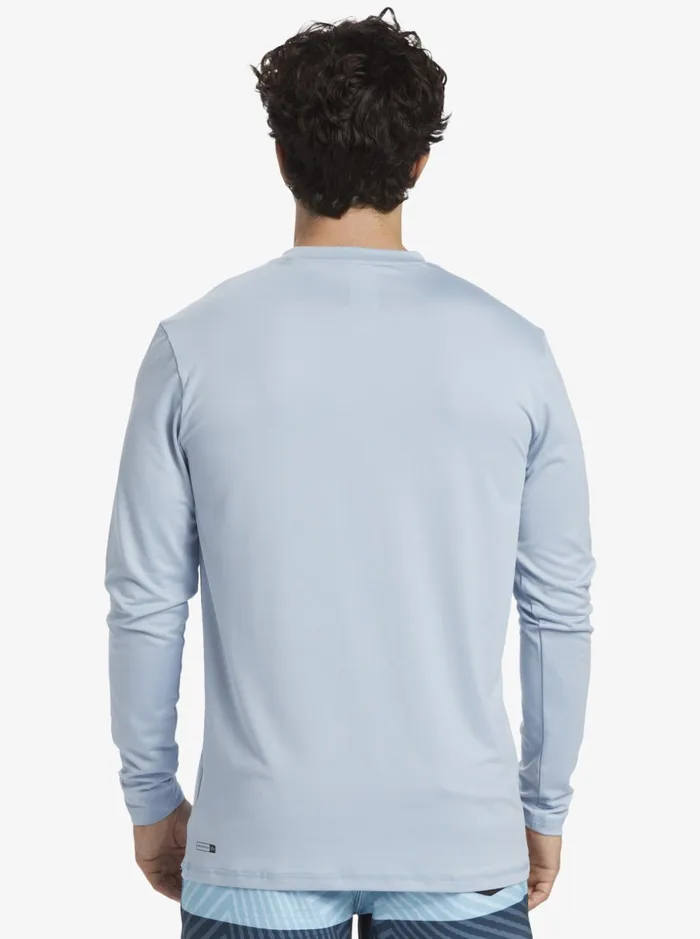 Men Quiksilver Rashguards Omni Session Long Sleeve Upf 50 Surf TShirt Celestial Blue