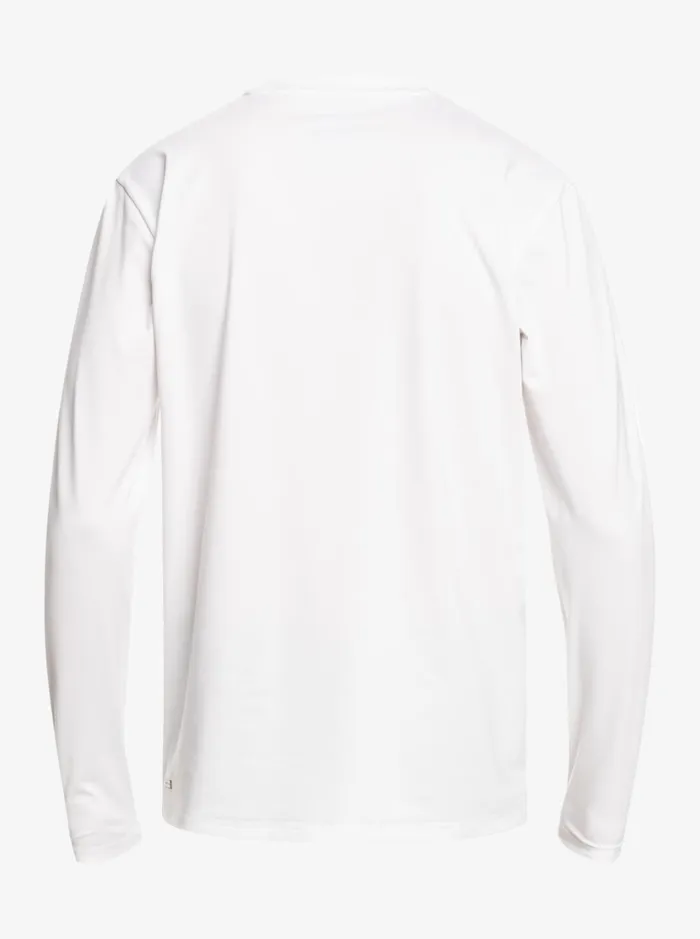 Men Quiksilver Rashguards Solid Streak Long Sleeve UPF 50 Surf Tee White Men Quiksilver Rashguards Solid Streak Long Sleeve UPF 50 Surf Tee White