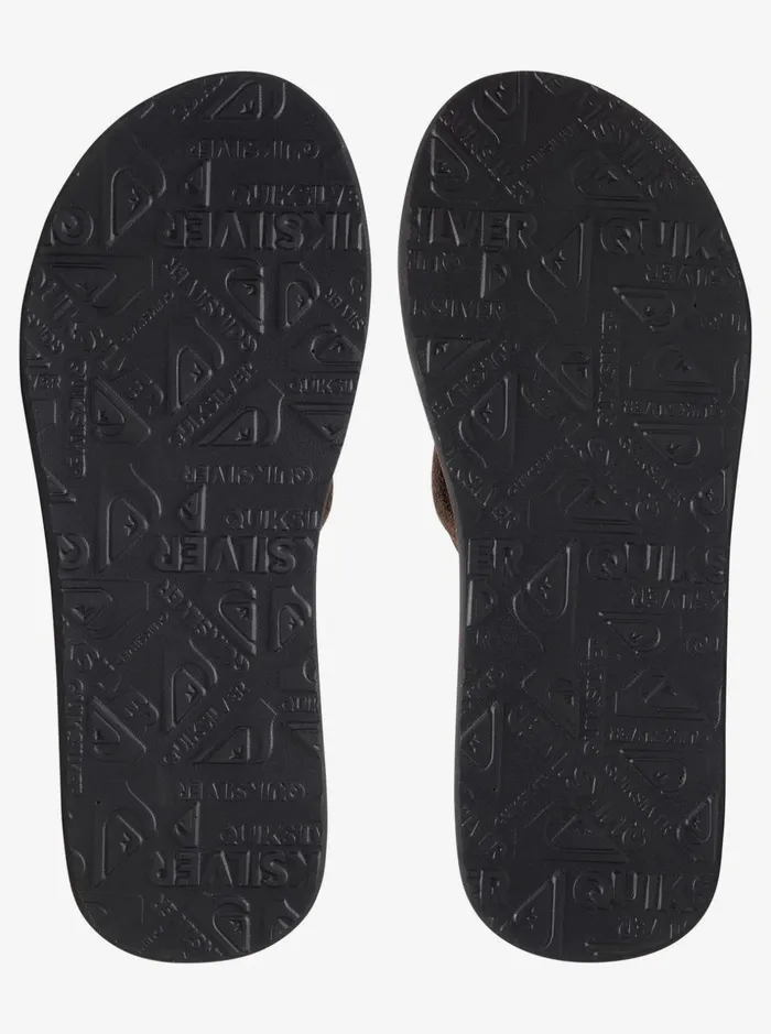 Men Quiksilver Sandals Carver Suede Leather Sandals Solid Black Men Quiksilver Sandals Carver Suede Leather Sandals Solid Black