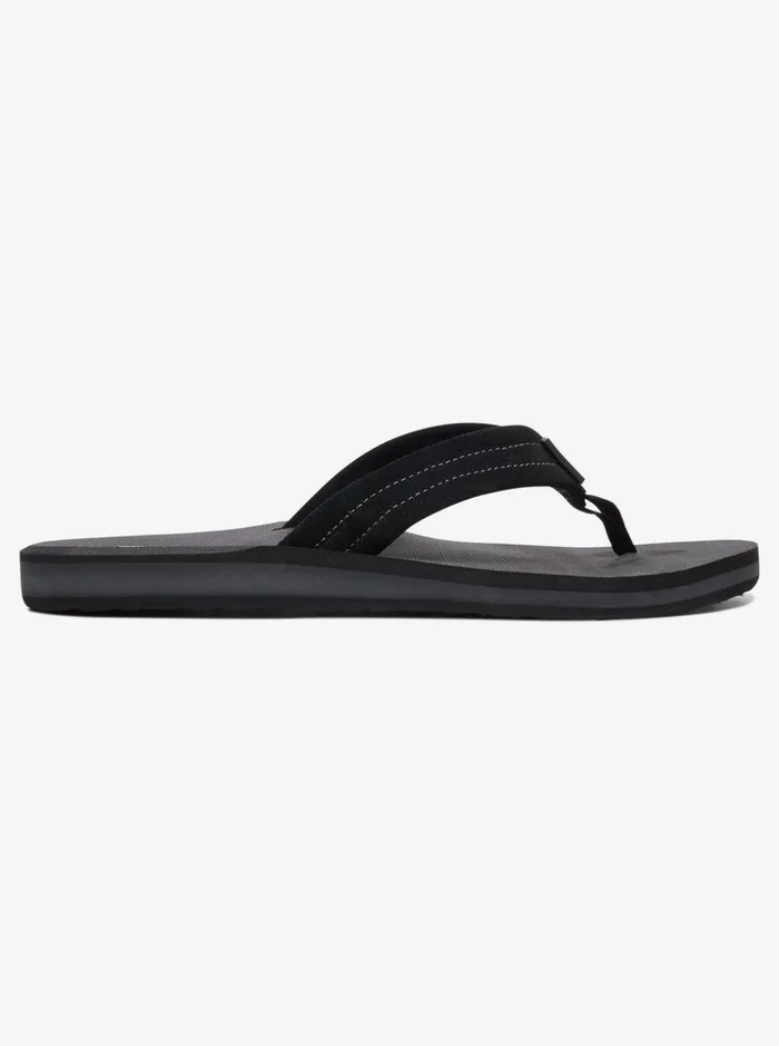 Men Quiksilver Sandals Carver Suede Leather Sandals Solid Black Men Quiksilver Sandals Carver Suede Leather Sandals Solid Black