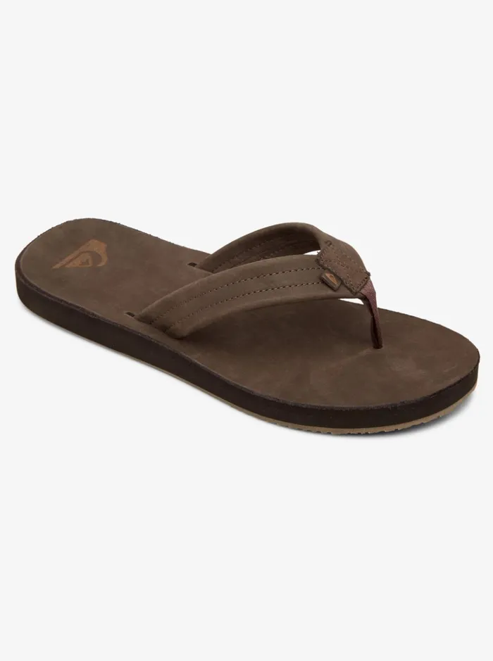Men Quiksilver Sandals Erreka Leather Sandals Brownbrownbrown