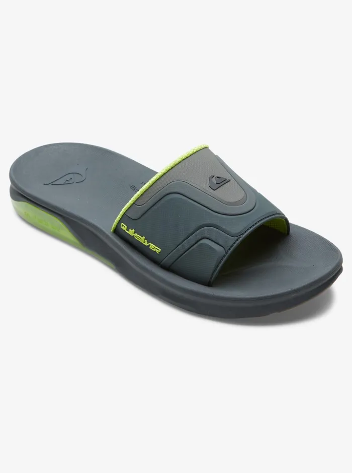 Men Quiksilver Sandals Mathodic Recovery Slide Sandals Grey 1