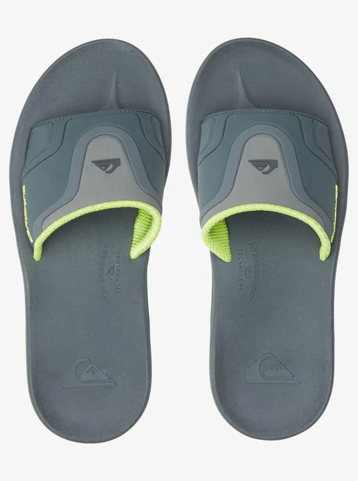 Men Quiksilver Sandals Mathodic Recovery Slide Sandals Grey 1 Men Quiksilver Sandals Mathodic Recovery Slide Sandals Grey 1
