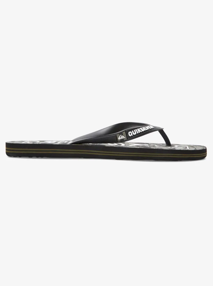 Men Quiksilver Sandals Molokai Acid Drop FlipFlops Blackgreenblack Men Quiksilver Sandals Molokai Acid Drop FlipFlops Blackgreenblack