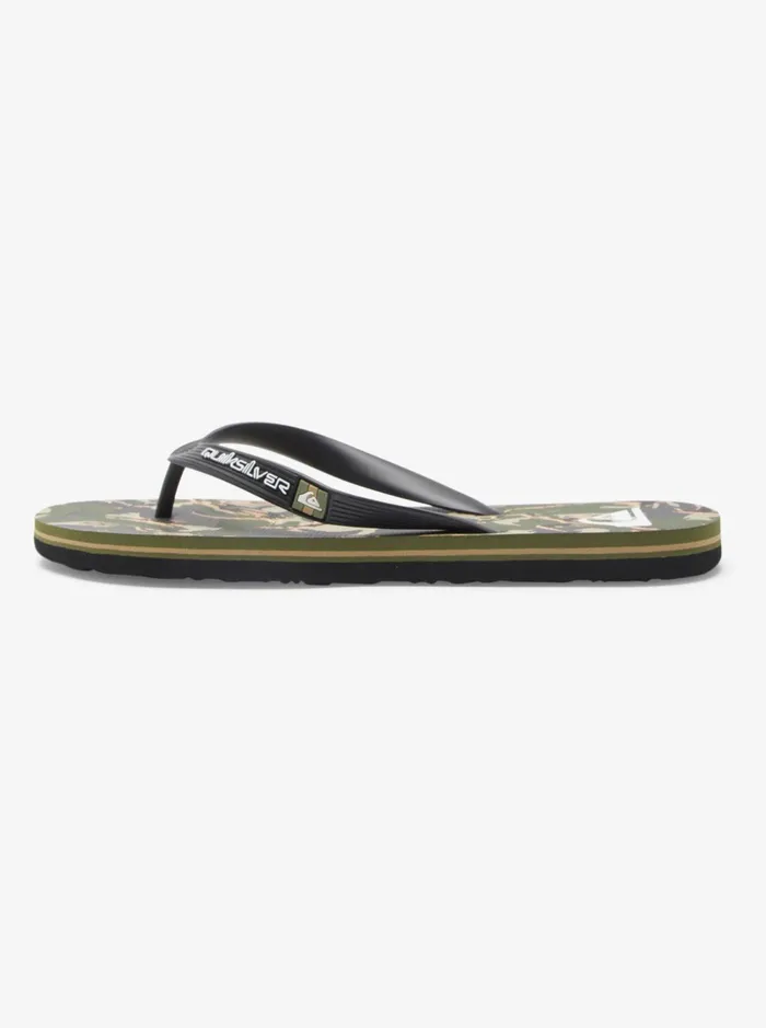 Men Quiksilver Sandals Molokai Art FlipFlops Blackgreenblack Men Quiksilver Sandals Molokai Art FlipFlops Blackgreenblack