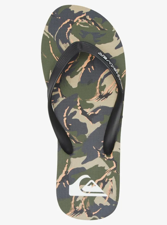 Men Quiksilver Sandals Molokai Art FlipFlops Blackgreenblack Men Quiksilver Sandals Molokai Art FlipFlops Blackgreenblack