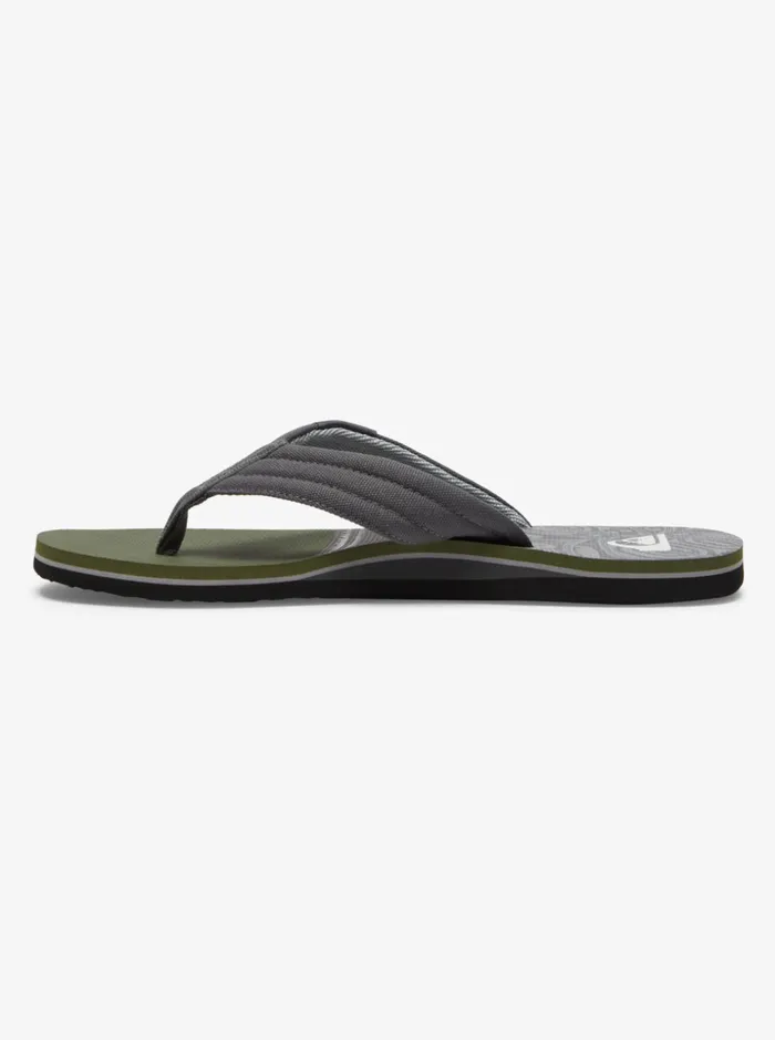Men Quiksilver Sandals Molokai Layback Sandals For Men Blackgreengrey Men Quiksilver Sandals Molokai Layback Sandals For Men Blackgreengrey