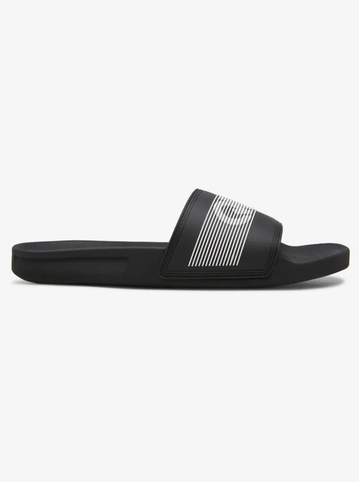 Men Quiksilver Sandals Rivi Wordmark Slide Slider Sandals Blackwhiteblack Men Quiksilver Sandals Rivi Wordmark Slide Slider Sandals Blackwhiteblack