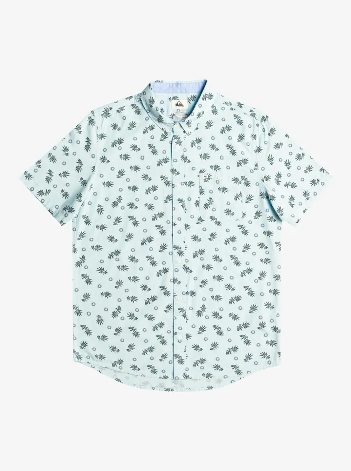 Men Quiksilver Shirts and Polos From Ocean To Paradise Short Sleeve Shirt Sky Blue From Ocean Men Quiksilver Shirts and Polos From Ocean To Paradise Short Sleeve Shirt Sky Blue From Ocean