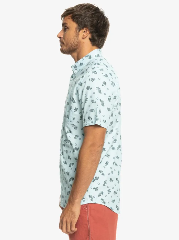Men Quiksilver Shirts and Polos From Ocean To Paradise Short Sleeve Shirt Sky Blue From Ocean Men Quiksilver Shirts and Polos From Ocean To Paradise Short Sleeve Shirt Sky Blue From Ocean
