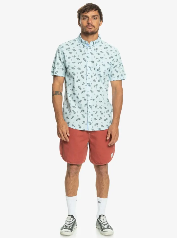Men Quiksilver Shirts and Polos From Ocean To Paradise Short Sleeve Shirt Sky Blue From Ocean Men Quiksilver Shirts and Polos From Ocean To Paradise Short Sleeve Shirt Sky Blue From Ocean