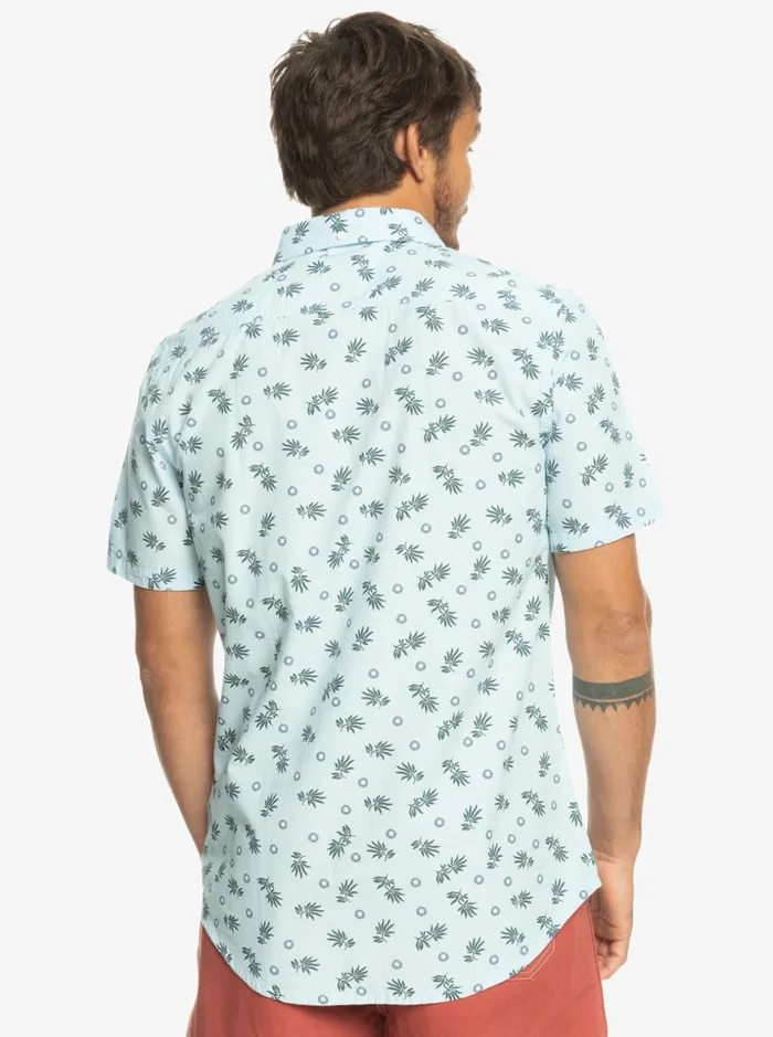 Men Quiksilver Shirts and Polos From Ocean To Paradise Short Sleeve Shirt Sky Blue From Ocean Men Quiksilver Shirts and Polos From Ocean To Paradise Short Sleeve Shirt Sky Blue From Ocean