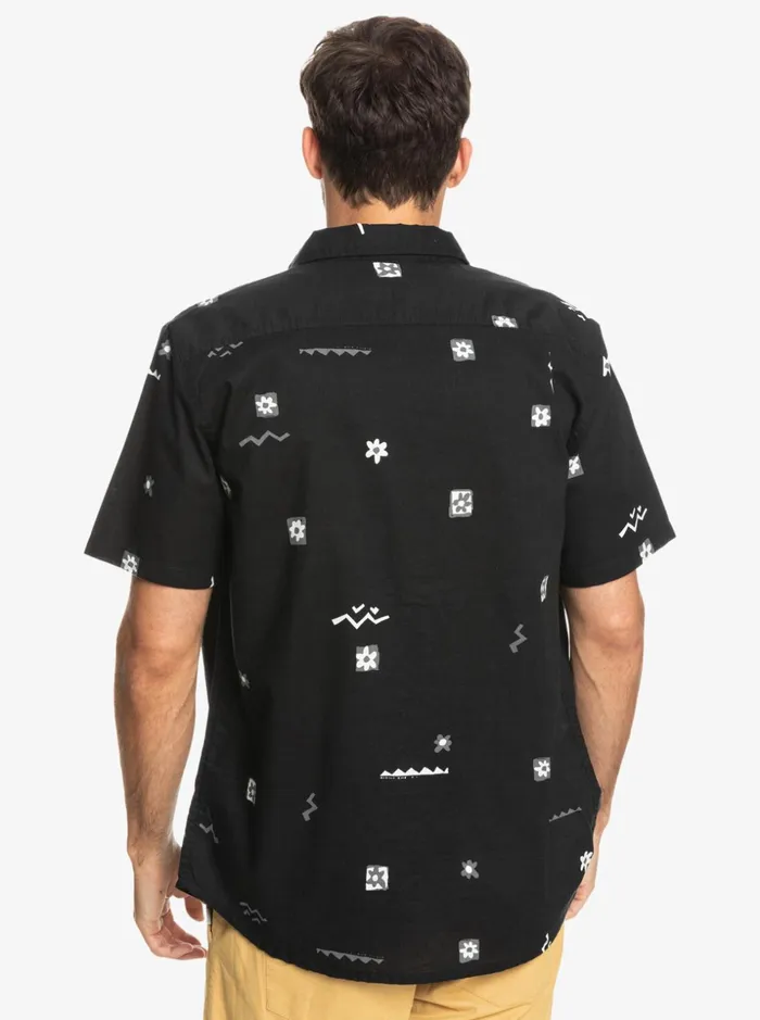 Men Quiksilver Shirts and Polos Mini Mark Short Sleeve Shirt Black Mini Mark Men Quiksilver Shirts and Polos Mini Mark Short Sleeve Shirt Black Mini Mark