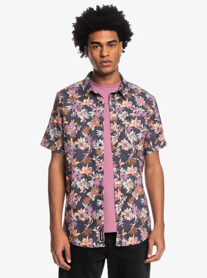 Men Quiksilver Shirts and Polos Sunday Stroll Stretch Short Sleeve Shirt Dusty Orchid Sunday Stroll Men Quiksilver Shirts and Polos Sunday Stroll Stretch Short Sleeve Shirt Dusty Orchid Sunday Stroll