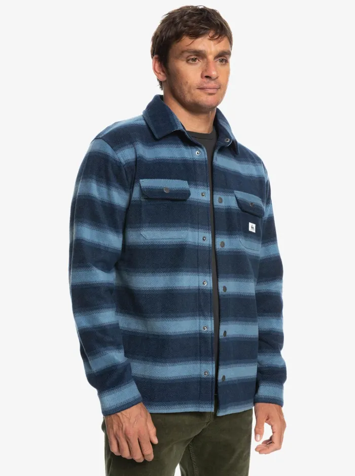 Men Quiksilver Shirts and Polos Surf Days Long Sleeve Flannel Shirt Navy Blazer Flannel Stripe Men Quiksilver Shirts and Polos Surf Days Long Sleeve Flannel Shirt Navy Blazer Flannel Stripe