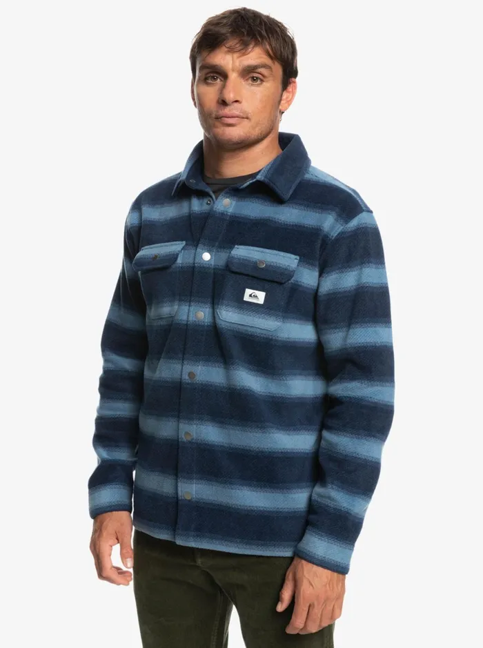 Men Quiksilver Shirts and Polos Surf Days Long Sleeve Flannel Shirt Navy Blazer Flannel Stripe Men Quiksilver Shirts and Polos Surf Days Long Sleeve Flannel Shirt Navy Blazer Flannel Stripe