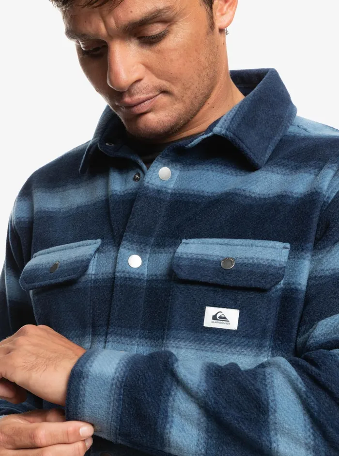 Men Quiksilver Shirts and Polos Surf Days Long Sleeve Flannel Shirt Navy Blazer Flannel Stripe Men Quiksilver Shirts and Polos Surf Days Long Sleeve Flannel Shirt Navy Blazer Flannel Stripe