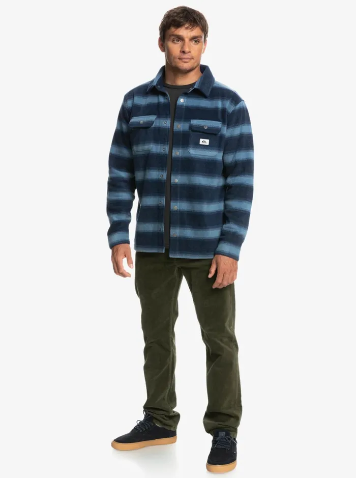 Men Quiksilver Shirts and Polos Surf Days Long Sleeve Flannel Shirt Navy Blazer Flannel Stripe Men Quiksilver Shirts and Polos Surf Days Long Sleeve Flannel Shirt Navy Blazer Flannel Stripe