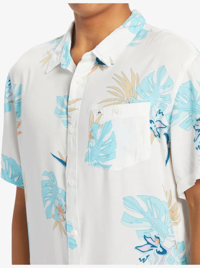 Men Quiksilver Shirts and Polos The Floral Short Sleeve Shirt Snow White Floral Ss Men Quiksilver Shirts and Polos The Floral Short Sleeve Shirt Snow White Floral Ss