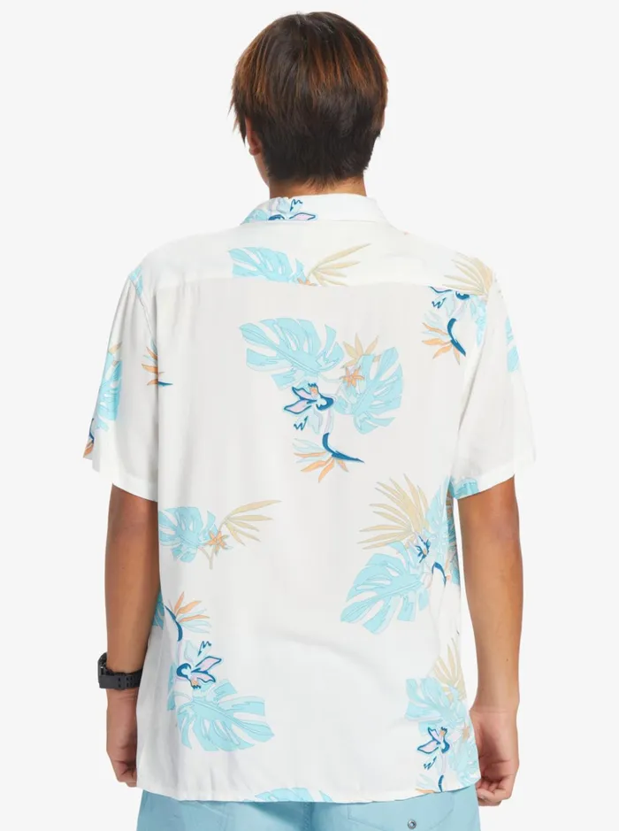 Men Quiksilver Shirts and Polos The Floral Short Sleeve Shirt Snow White Floral Ss Men Quiksilver Shirts and Polos The Floral Short Sleeve Shirt Snow White Floral Ss