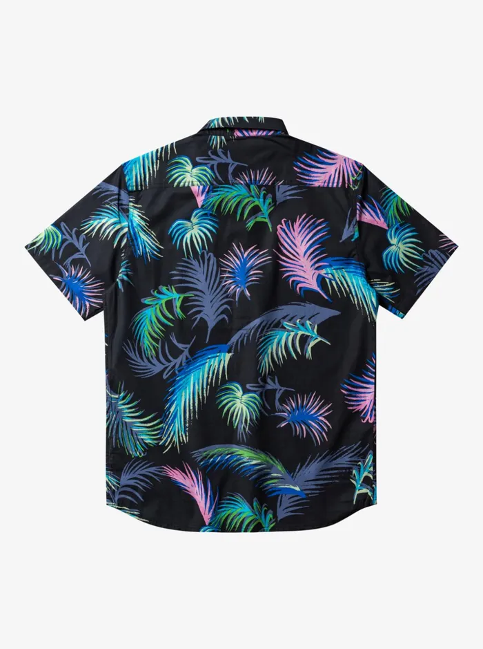 Men Quiksilver Shirts and Polos Tropical Glitch Short Sleeve Shirt Black Tropical Glitch Men Quiksilver Shirts and Polos Tropical Glitch Short Sleeve Shirt Black Tropical Glitch