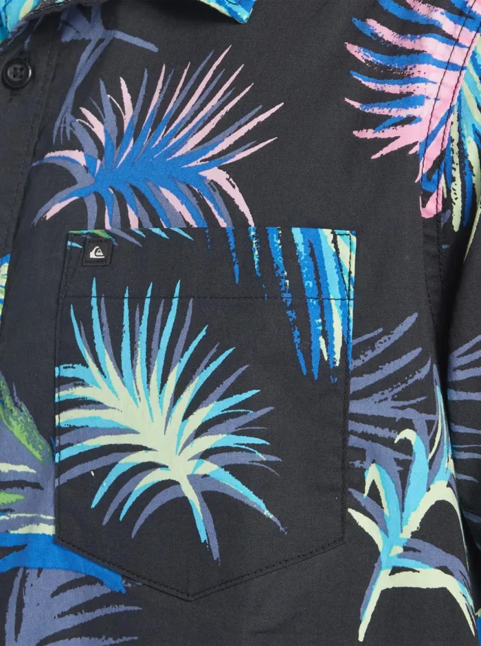 Men Quiksilver Shirts and Polos Tropical Glitch Short Sleeve Shirt Black Tropical Glitch Men Quiksilver Shirts and Polos Tropical Glitch Short Sleeve Shirt Black Tropical Glitch