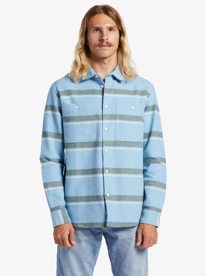 Men Quiksilver Shirts and Polos Waterman Lower Ridge Flannel Shirt Dusk Blue Lower Ridge Men Quiksilver Shirts and Polos Waterman Lower Ridge Flannel Shirt Dusk Blue Lower Ridge