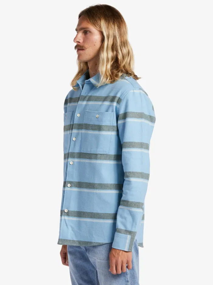 Men Quiksilver Shirts and Polos Waterman Lower Ridge Flannel Shirt Dusk Blue Lower Ridge Men Quiksilver Shirts and Polos Waterman Lower Ridge Flannel Shirt Dusk Blue Lower Ridge