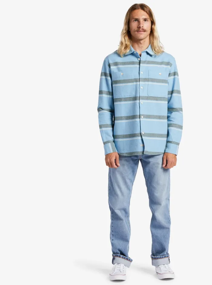 Men Quiksilver Shirts and Polos Waterman Lower Ridge Flannel Shirt Dusk Blue Lower Ridge Men Quiksilver Shirts and Polos Waterman Lower Ridge Flannel Shirt Dusk Blue Lower Ridge