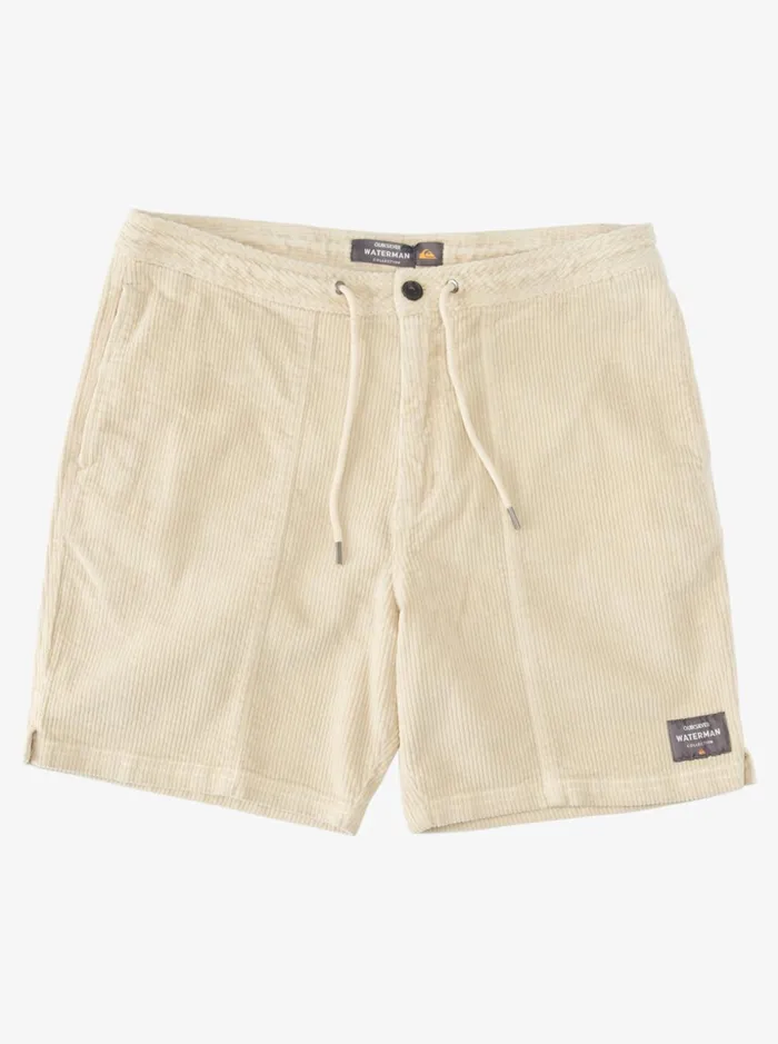 Men Quiksilver Shorts and Amphibians Waterman Cordy Corduroy Shorts Brown Rice