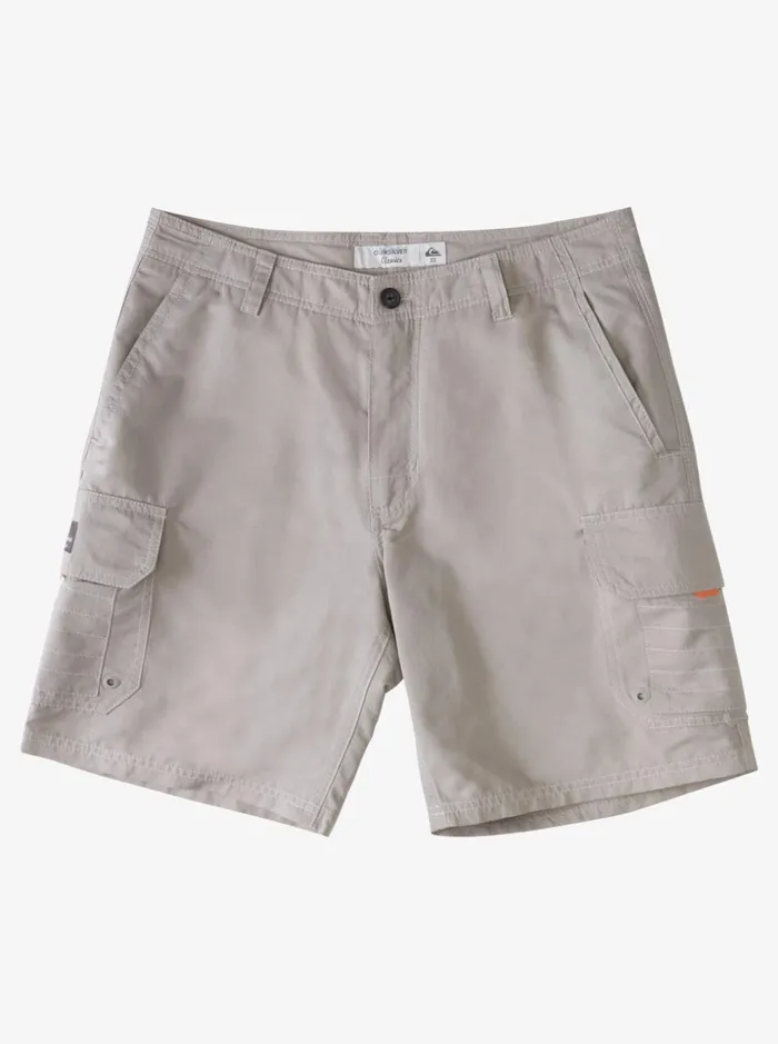 Men Quiksilver Shorts and Amphibians Waterman Maldive 20034 Cargo Shorts Flint Gray
