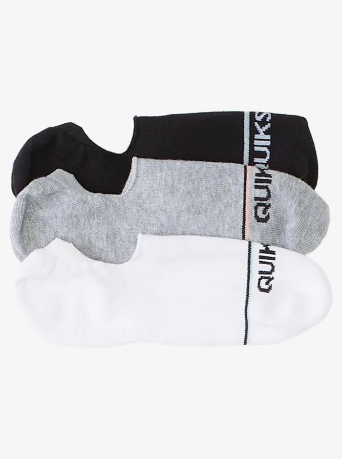 Men Quiksilver Socks and Underwear 3 Pack No Show Liner Socks White Men Quiksilver Socks and Underwear 3 Pack No Show Liner Socks White