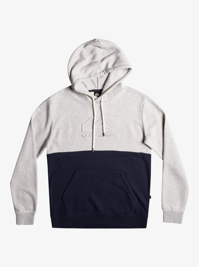 Men Quiksilver Sweatshirts and Hoodies Emboss Hoodie Light Grey Heather