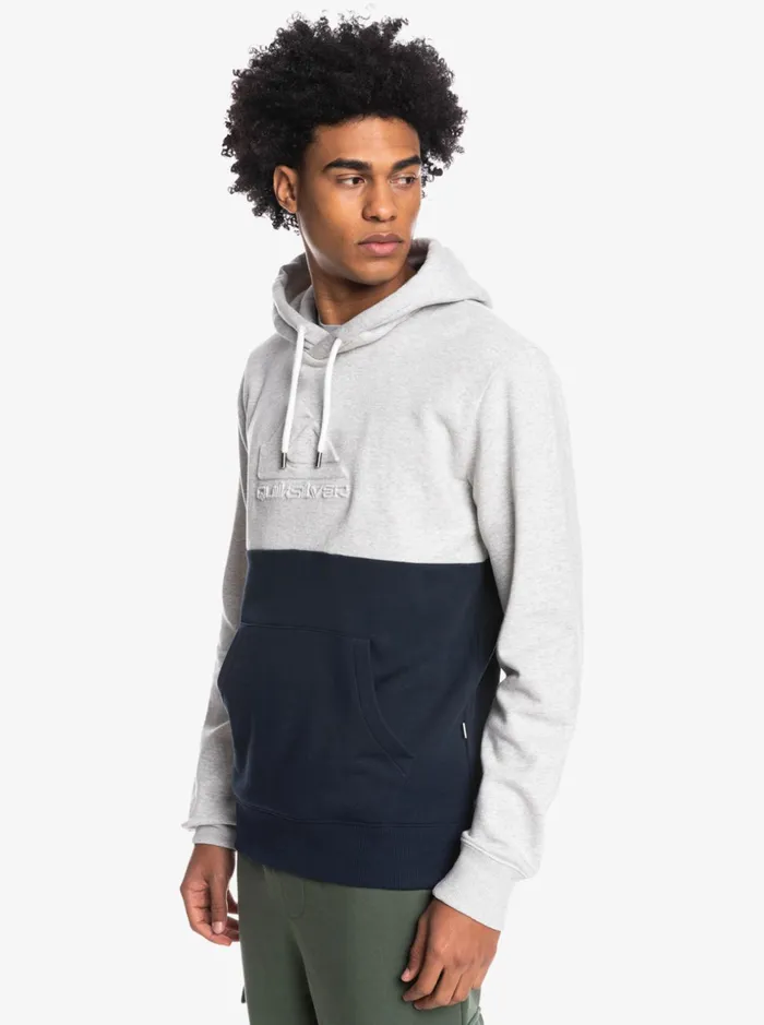 Men Quiksilver Sweatshirts and Hoodies Emboss Hoodie Light Grey Heather Men Quiksilver Sweatshirts and Hoodies Emboss Hoodie Light Grey Heather