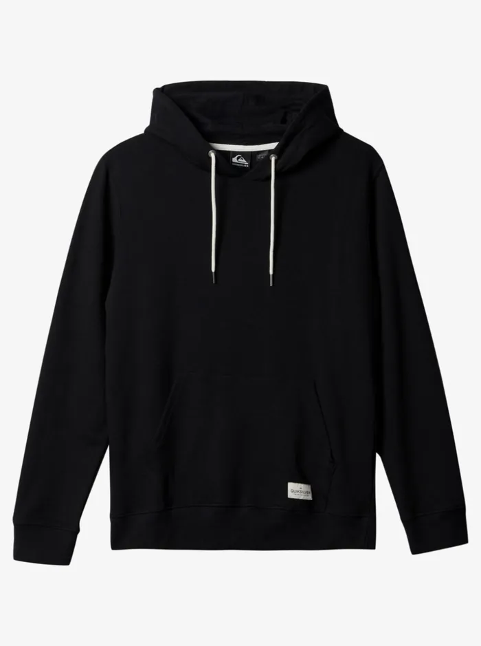 Men Quiksilver Sweatshirts and Hoodies Essentials Organic Solid Hoodie Black